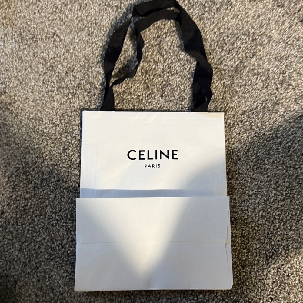 Celine White and Black Tote